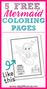 5 Free Mermaid Coloring Pages Your Kids Will Love! - I Spy Fabulous