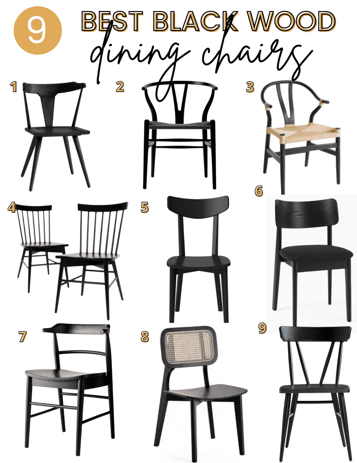 9 Best Black Wood Dining Chairs - I Spy Fabulous